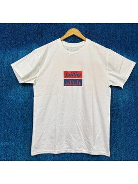 Billie Eilish Hit Me Hard And Soft Tour White T-Shirt Size Medium